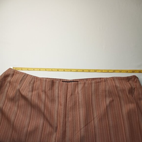 Parisian Signature Woman Silk Blend Pants Size 22W High Rise Tapered Leg Striped - Picture 6 of 9